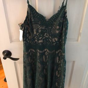 Green lace dress